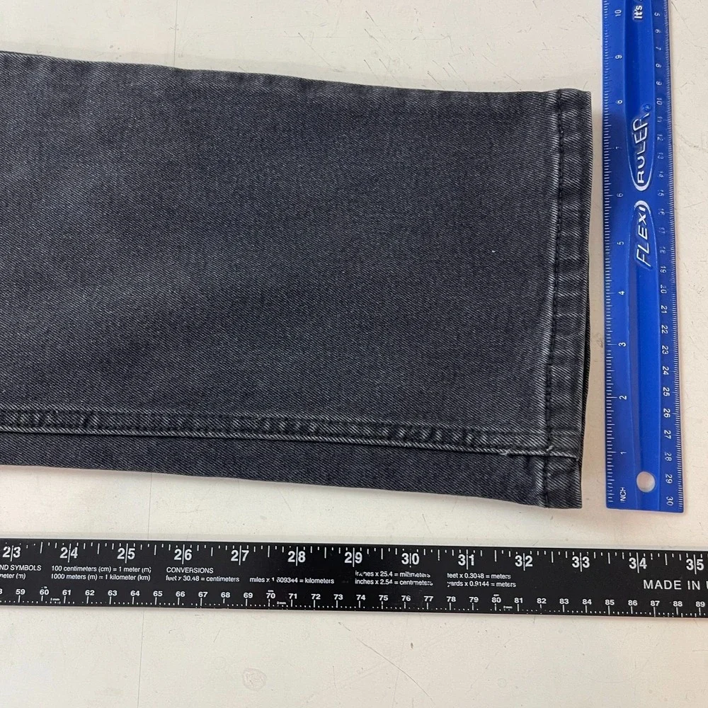 Levis Jeans Mens 38x32 Black 511 Slim Dark Wash Stretch Denim Grunge Goth Rock
